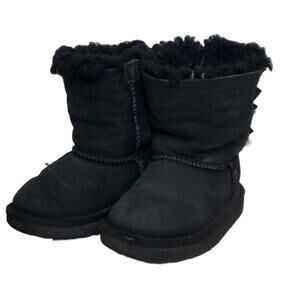 UGG Toddlers Bailey Bow Black Boot SZ 7